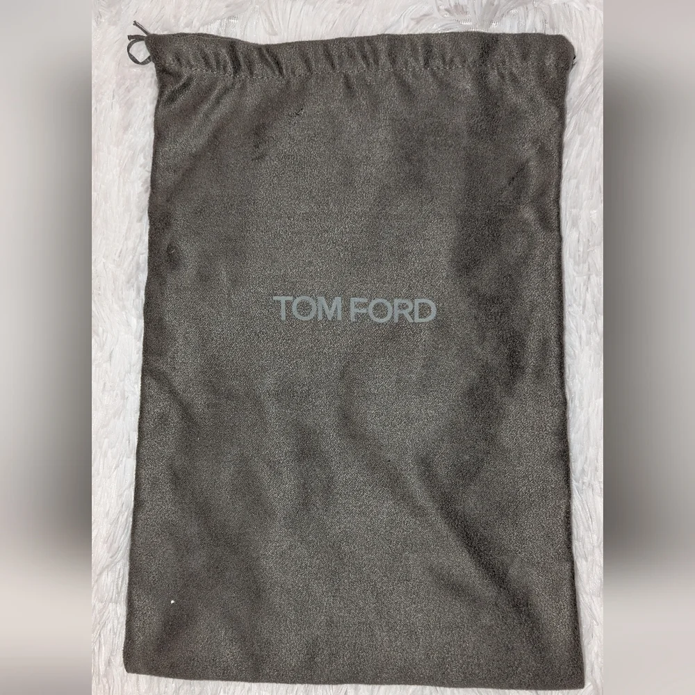 Tom Ford Gray Vegan Suede Purse Boots Bag Shoe Dust Cover 10